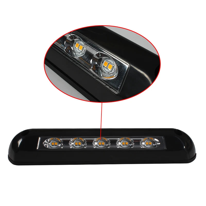 TYTXRV 12V/24V 8W 10LED RV Camper LED Awning Light Caravan Waterproof Exterior Lamps with Holes for Motorhome Van Travel Trailer